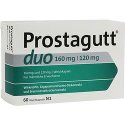 Eine Packung mit dem Medikament Prostagut duo in Kapseln für Männer.